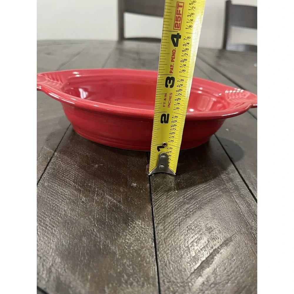 Homer Laughlin Fiesta Open Individual Casserole Dish in Scarlet Red